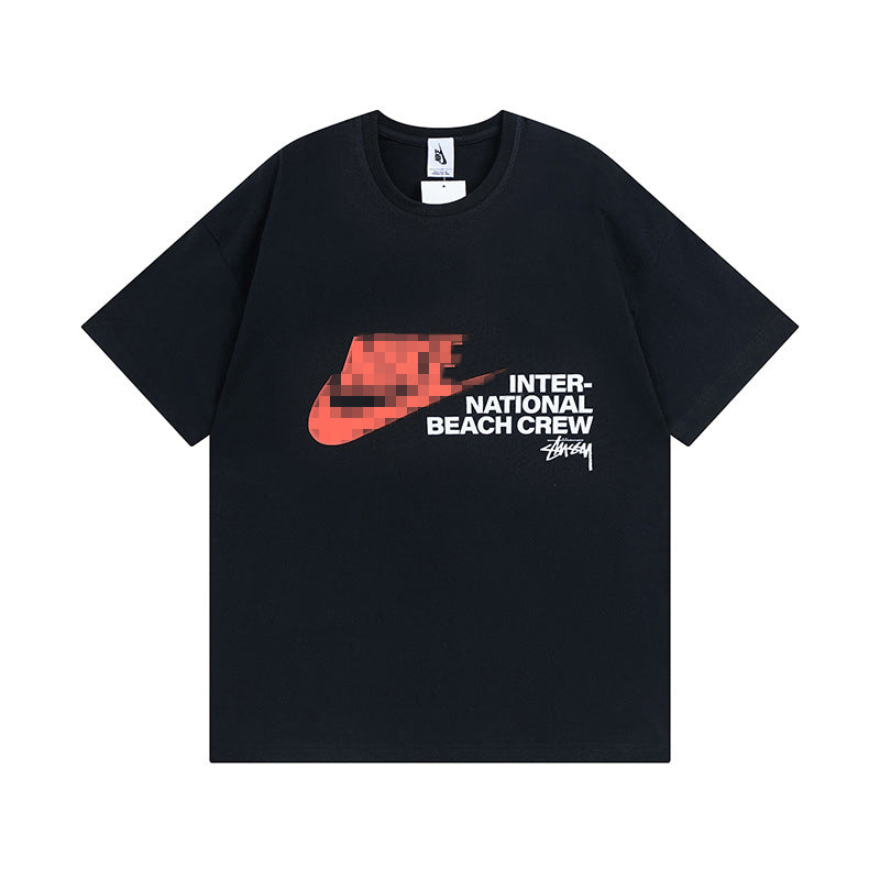 Stussy The Wide World Tribe T Shirt Casual Loose Couple T Shirts
