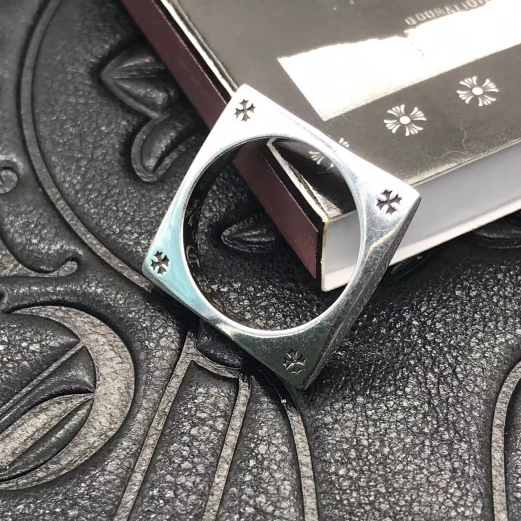 Chrome Hearts square cross ring